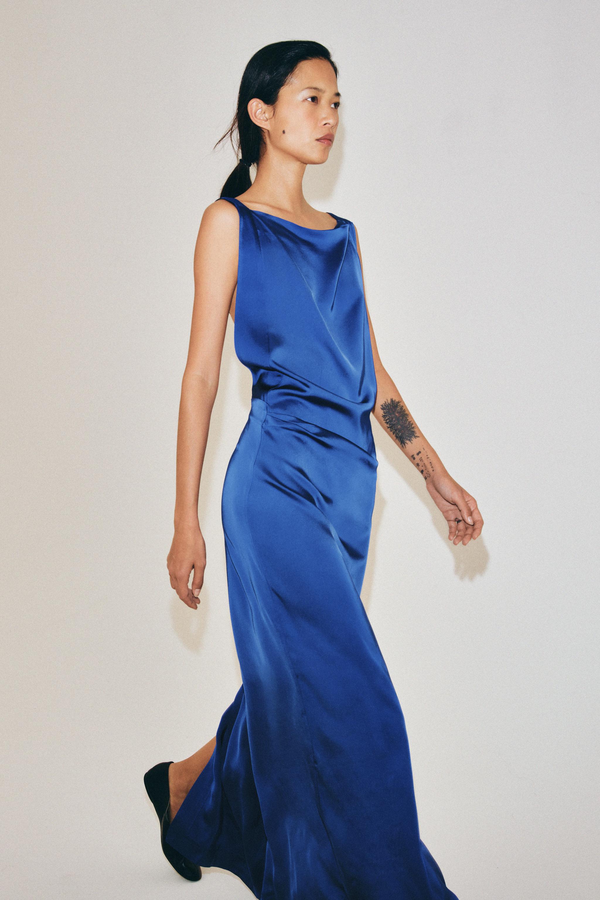 ROBE SATINÉE DRAPÉE ZW COLLECTION